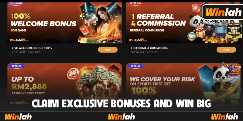 Claim exclusive bonuses and win big