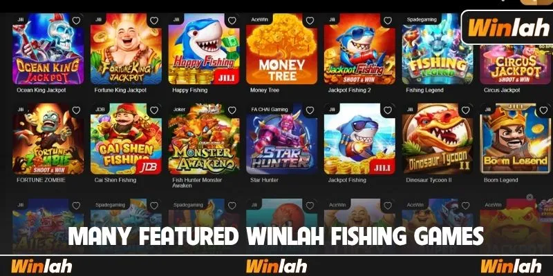 Many featured Winlah fishing games