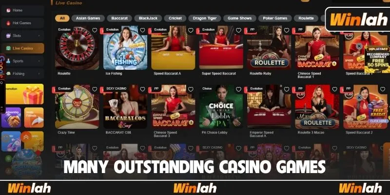 Many outstanding casino games