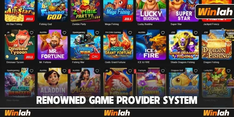 Renowned game provider system