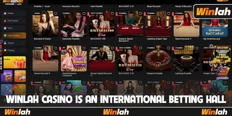Winlah casino is an international betting hall