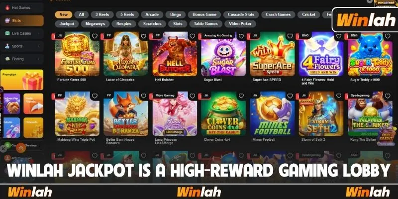 Winlah jackpot is a high-reward gaming lobby
